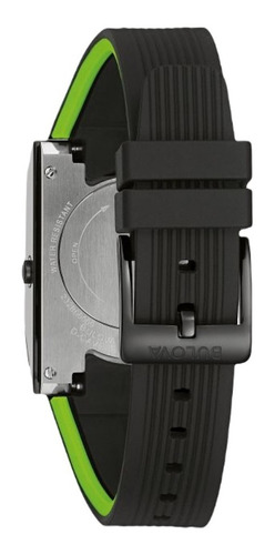 Reloj Bulova Computrón 98c141 Original Caballero Color De La Correa Negro/verde Color Del Bisel Negro Color Del Fondo Negro/ Verde