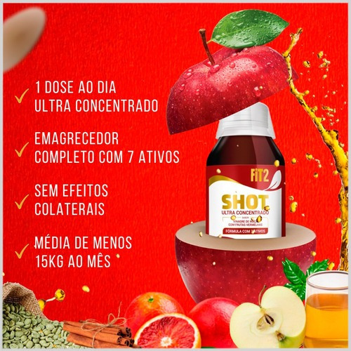 Shot Fit2 Ultra Concentrado Vinagre De Maçã Original 1 Un