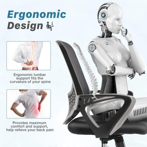 Afo Silla De Oficina En Casa Con Soporte Lumbar Y Reposabraz