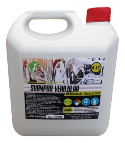 Shampoo Autobrillante Carros  Motos X 4 Lts