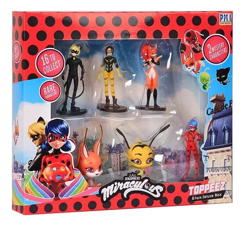 Miraculous Caja Deluxe Pack X 8 Topeez Orig. Replay