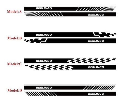 Vinilo Auto Lateral Tuning Franjas Falda Ploteo Berlingo