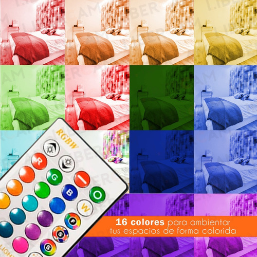 Lampara Led Rgbw 7w E27 220v Control Remoto 16 Colores Ofert