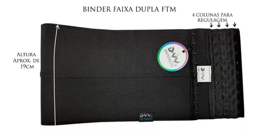 Binder 19 Cm Aprox. Binder Faixa Ftm Faixa Dupla Faixa Trans