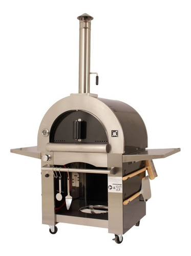 Horno Dual A Leña Y Gas Envasado Acero Inoxidable Bbq Grill