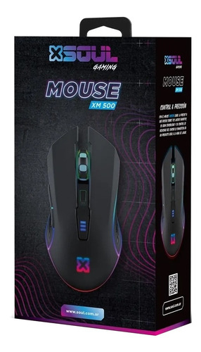 Imagen 3 de 3 de Mouse de juego Soul XM500 GAME-XM500 negro