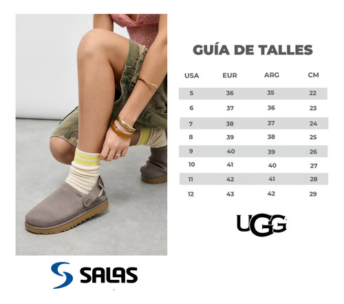 Zuecos Mujer Ugg W Goldenstar Clog Cuero Ajustable Salas