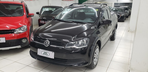 Imagem 1 de 11 de Vw Saveiro 1.6 Ce Trend Preta 2014 Flex