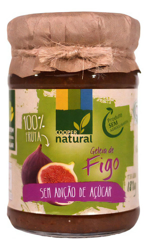 Kit 6x: Geleia Figo 100% Fruta Orgânico Sem Açúcar 180g