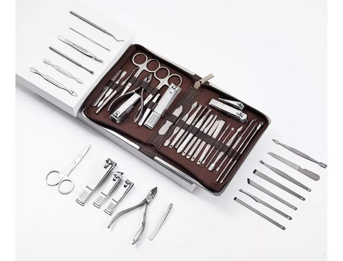Kits Para Manicure Pedicure 26 Piezas Uñas Lima Tijera