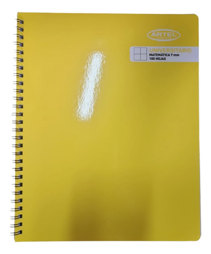 Cuaderno Universitario Amarillo Matemáticas 7mm 100hoj Artel