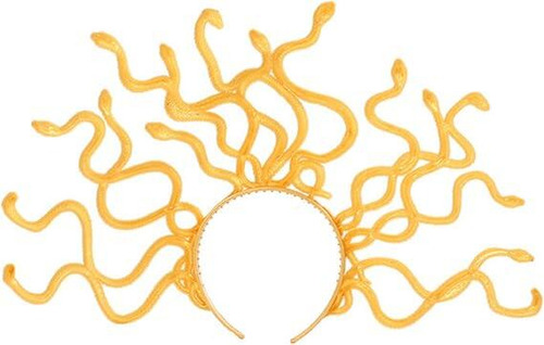 Tiara Halloween Medusa - Dourada Com Detalhes Em Cobras Cor Unica
