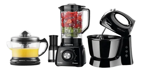 Kit Kt105b Mondial Com Liquidificador Batedeira