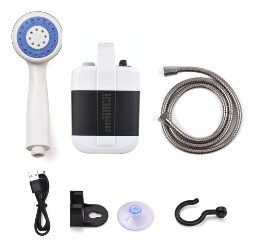 Bomba De Ducha Portátil Recargable Por Usb Para Acampar Y