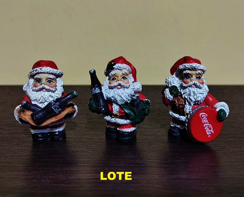Lote Muñecos Miniatura Ceramica Papa Noel Promo Coca Cola