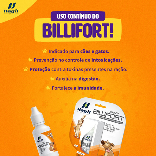 Hágil Pet Billifort Prevenção De Intoxicações Alimentares