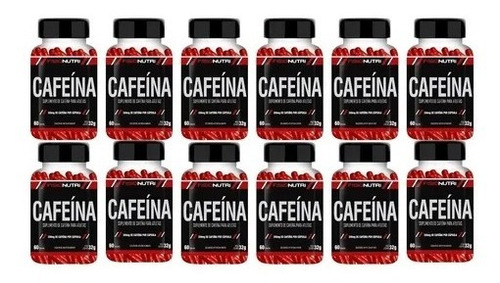 Combo 12 X Cafeína 200mg 720 Capsulas Sabor Sem Sabor