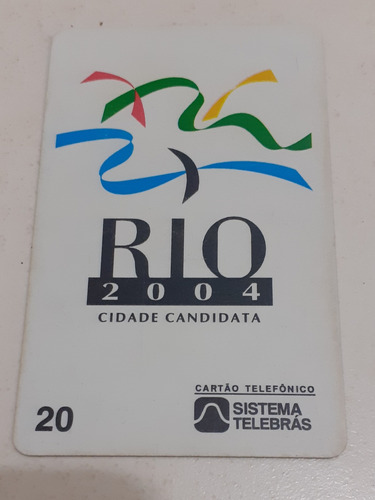 Cartão Telefônico Telebrás Rio 2004 Candidata Olimpíada (Usado)