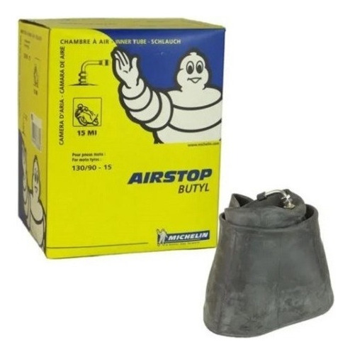 Michelin Airstop Camara Ar Aro 15MI 130/90-15 válvula torta angulo 90° graus bico curvo