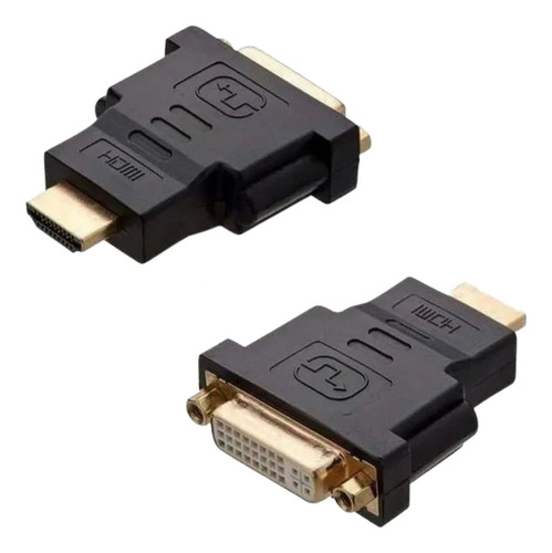 Kit 2 Adaptador Hdmi Macho X Dvi Femea