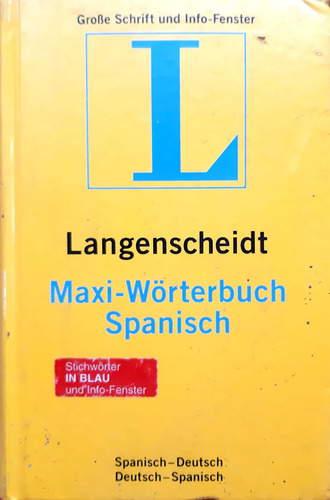 Langenscheidt Maxi-wörterbuch Spanisch Usado Tapa Dura #