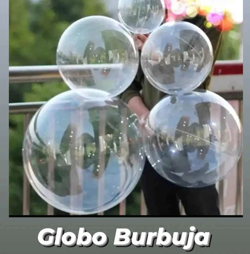 Globo Burbuja Transparente R18 Regalo Decoración 6 Unidades
