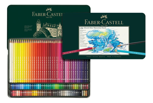 Lapices Color Faber Castell Acuarelables Lata 120u