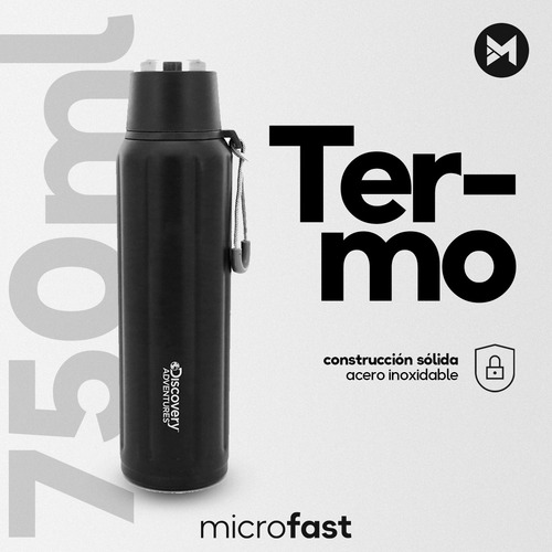 Imagen 2 de 7 de Termo Rosca Discovery 100% Original 750 Ml Acero Inoxidable