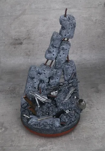 Terminator Neca Endoskeleton - T- 800 C/base Diorama (Usado)