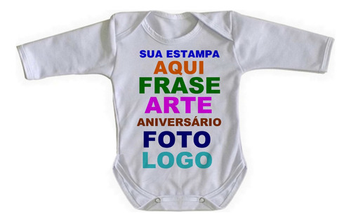 Body Bebê Criança Roupa Nenê Arte Aniversario Nome Estampa