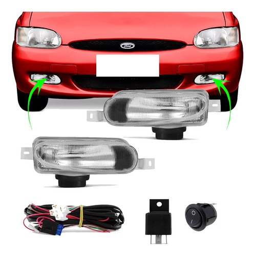 Kit Farol Milha Escort Zetec E Perua Sw 97 98 99 00 01 02