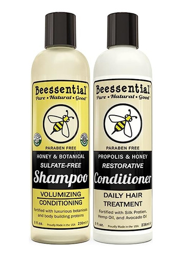 Beessential Sulfate Free Conditoner And Shampoo Set, 16 Ounc