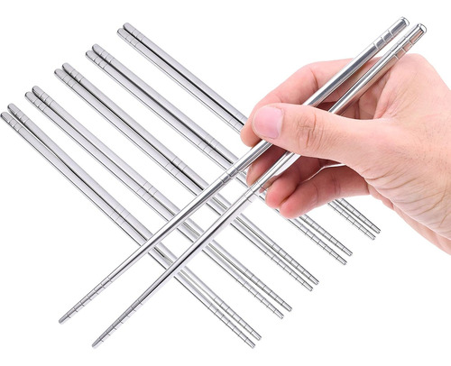 Palillos De Acero Inoxidable 304 Reutilizables