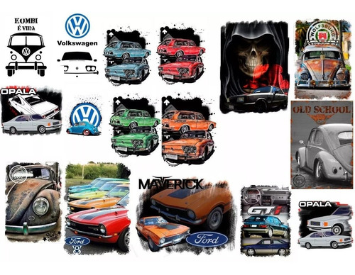 Estampas Automotivas Sublimação Pacote 30 Artes