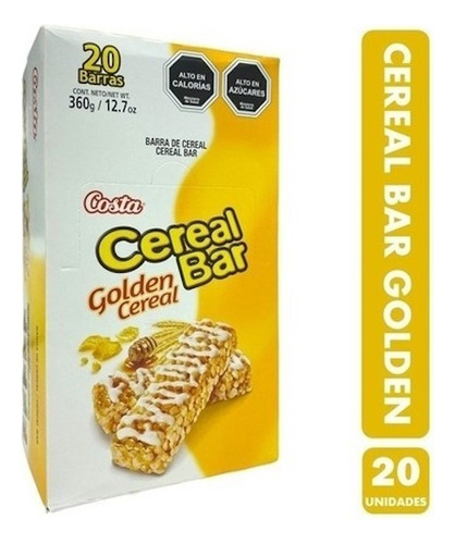 Cereal Bar Golden Miel Y Leche, 20 Unidades