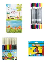 Comprar Pack 10 Artículos Lápices Acuarelables Marcadores Crayones