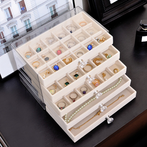 Organizador De Joyas De Acrílico Con Pantalla Apilable De 3