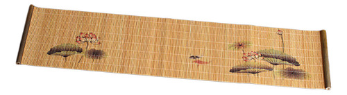 Lq Tapete De Chá De Bambu Oriental De 2 Peças, Cortina Para
