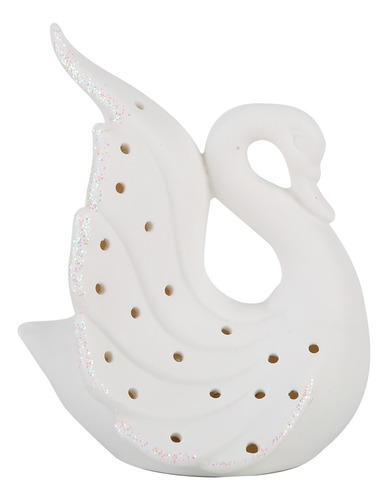 Lámpara Led Decorativa De Cerámica Swan Light, Preciosa Y De