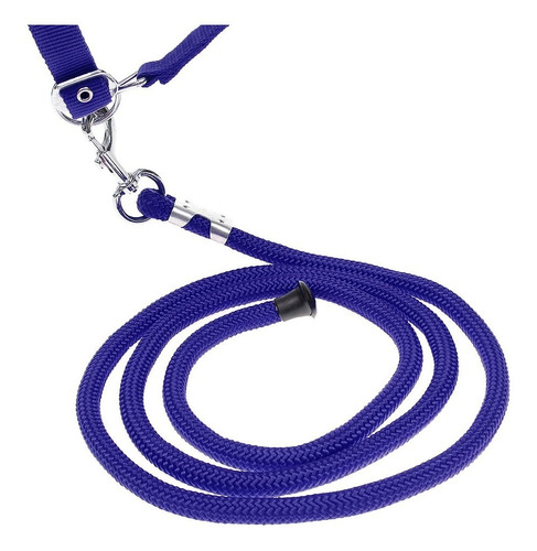 Imagem 4 de 4 de Cabresto De Nylon Azul Para Cavalo Com Cabo Instep 27309