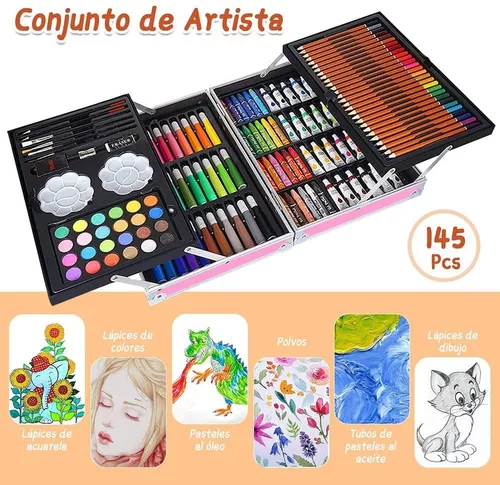 Colores Lápices Kit Dibujo 228pcs, Set De Arte Profesional