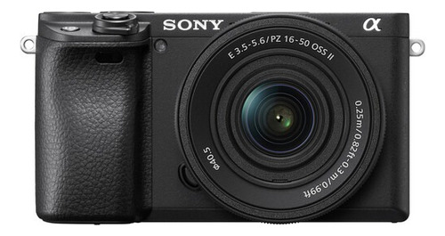 Kit de cámara sin espejo Sony A6400 con lente Ii de 16-50 mm sin interés, color negro