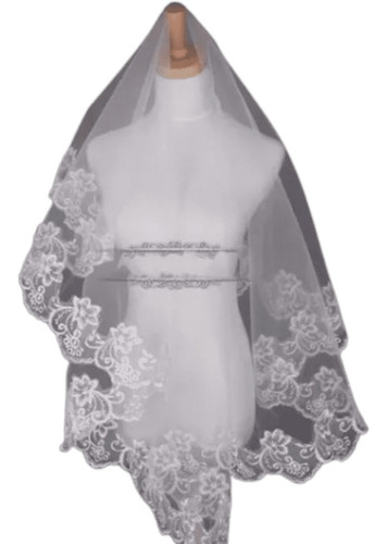 Velo De Novia Mantilla Matrimonio Con Encaje