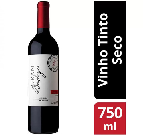Vinho Argentino Tinto Blend Malbec E Bonarda 750ml Gran Bodega