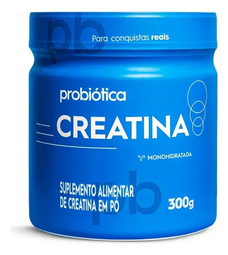 Creatina Probiótica Monohidratada 100% Pura 300g Sem Sabor