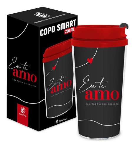 Copo Viagem Termico Smart 200ml Amor Namorados - Eu Te Amo