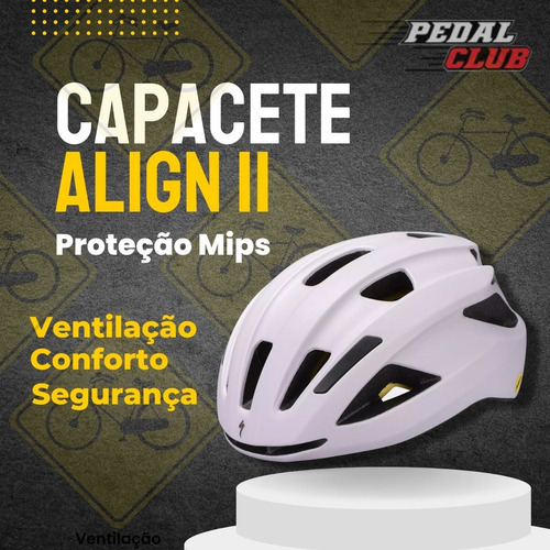Capacete Specialized Align Ii C/ Mips - Lilás Claro Fosco. Cor Lilasclaro Tamanho G