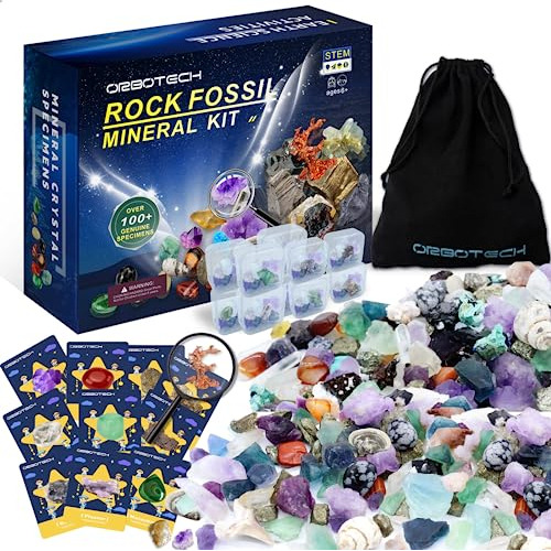 Kit De Colección De Rocas Y Fósiles, Caja De Colecciã...