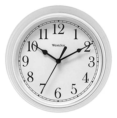 Westclox Reloj de pared digital de 9 pulgadas, gris