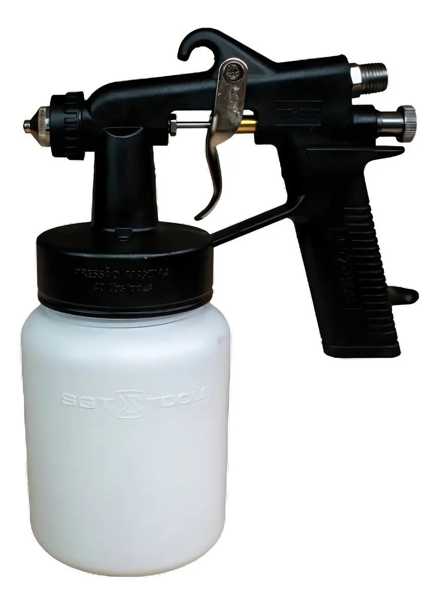 Pistola Pulverizadora Compressor Ar Direto Sgt3290 Sigma Cor Branco E Preto